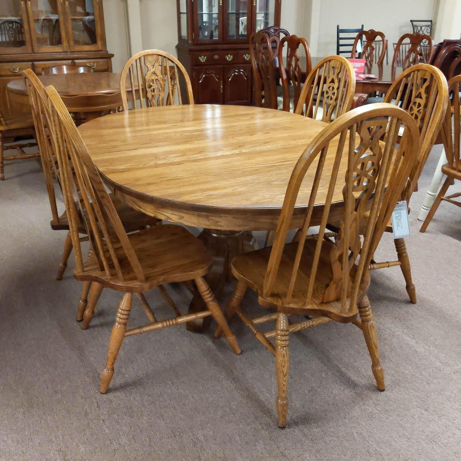 Oval Oak Dining Room Table