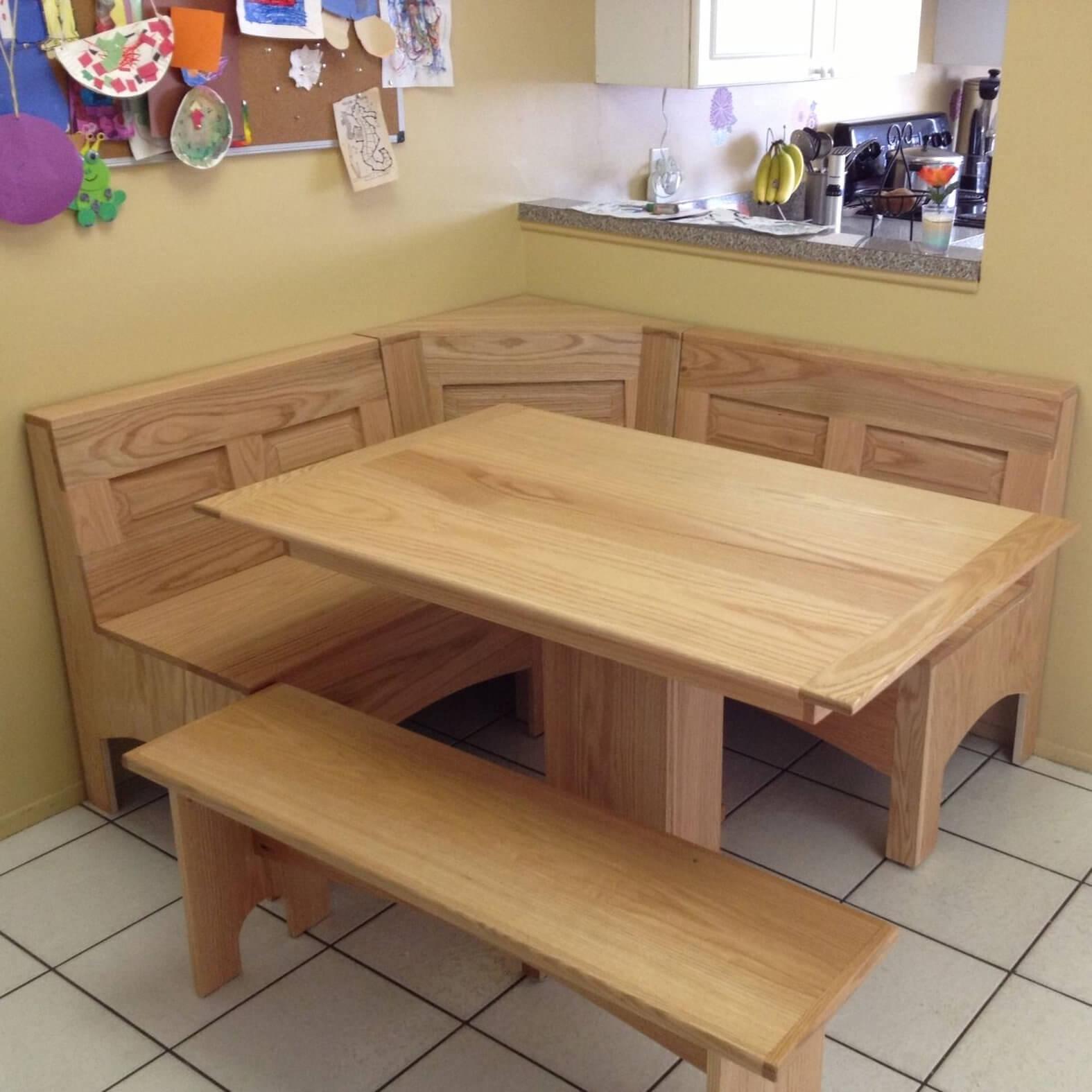 3 Pc Oak Kitchen Nook Table